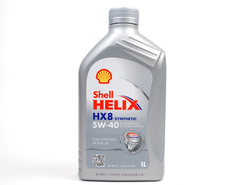Масло моторное синтетическое - SHELL 5W40 HELIX HX8 SYNTHETIC 1л